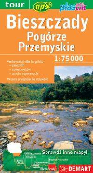 Bieszczady i Pogórze Przemyskie - mapa turystyczna
