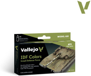 Vallejo: 71.210 - Model Air - AFV - IDF Colors - Israeli Defence Force (6x18 ml)