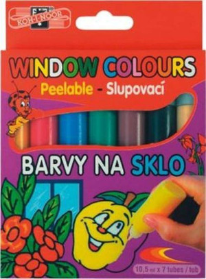 Farby witrażowe 10,5ml 5 kolorów + 2 kontury