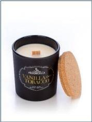 Świeczka sojowa Vanilla and Tabacco czarna 135g