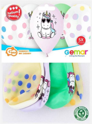 Balony premium. Wesoły Jednorożec mix