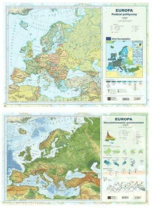 Mapa Europy A2. Dwustronna ścienna