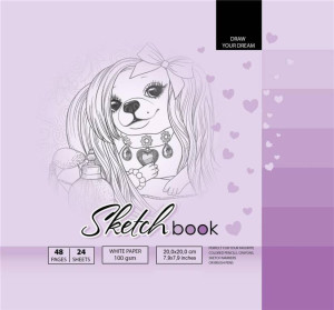 Sketchbook. Szkicownik 48 kartek. 200 x 200 mm