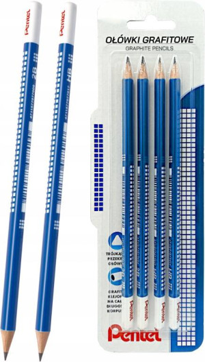 Ołówek drewniany CB60T 2HB+22B-4B blister