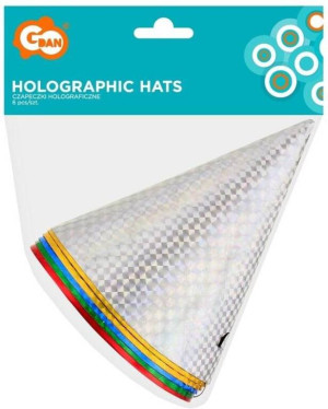 Czapeczki papierowe Holograficzne 6szt