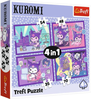 Puzzle 4w1 Dzień Kuromi Hello Kitty TREFL