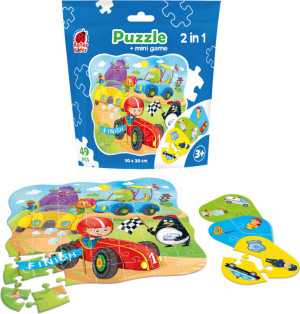 Puzzle 2w1 Pojazdy 49el