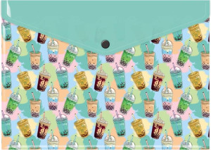 Teczka koperta A4 pp z nadrukiem bubble tea