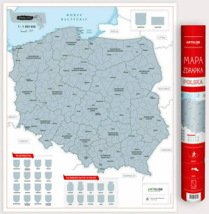 Mapa zdrapka. Polska 1:1 500 000