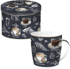 Kubek porcelanowy w ozdobnej puszce 350ml