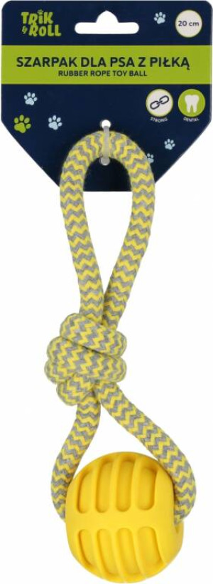 Szarpak dla Psa z piłką 20cm