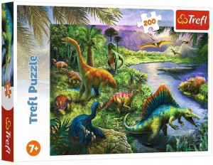 Drapieżne dinozaury. Puzzle 200 elementów