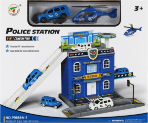 Parking. Policja z akcesoriami.