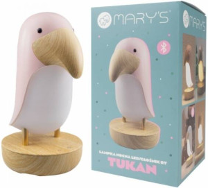 Lampka nocna LED. Tukan różowy