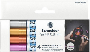 Marker akrylowy. Paint-It Metallic. 4 sztuki