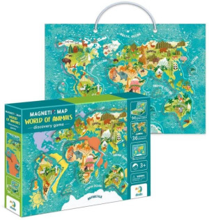 Mapa magnetyczna mapa świata zwierząt