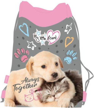 Worek na buty z kotkiem i pieskiem Cat & Dog