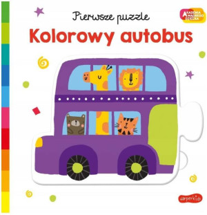 Kolorowy autobus. Pierwsze puzzle. Akademia Mądrego Dziecka