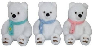 Miś polarny w szaliku 25cm MIX
