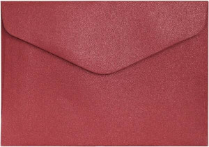 Koperta C6 Pearl czerwona 10 szt