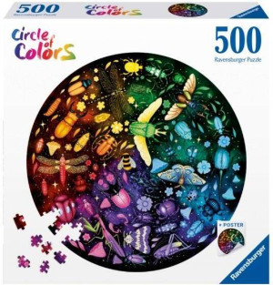 Puzzle 2D 500 Paleta kolorów. Insekty