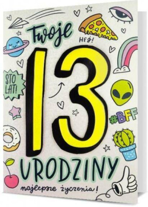 Karnet B6 Urodziny 13