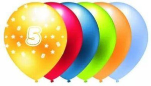 Balon metalik 5 mix kolorów 5szt