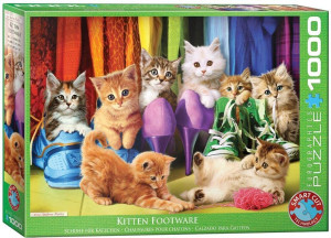 Puzzle 1000. Kitten footware