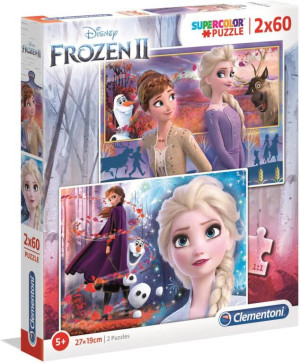 Puzzle Super Kolor 2x60. Disney. Kraina lodu 2