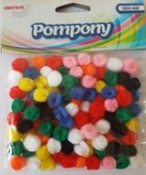 Pompony 10mm, 100 sztuk