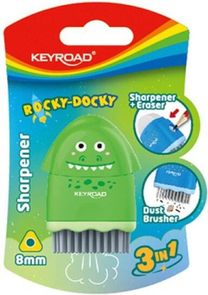 Temperówka plastikowa z gumką Rocky-Docky