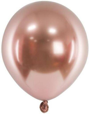 Balony Glossy różowe złoto 12cm 50szt