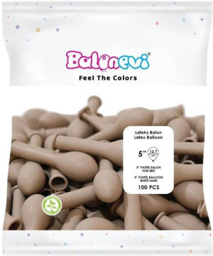 Balony lateksowe Pastel piaskowobiałe 12cm 100szt