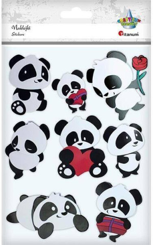 Naklejki papierowe 3D. Panda