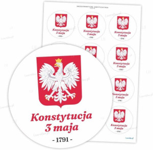 Naklejki patriotyczne 60mm. Święto Konstytucji