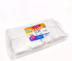 Zestaw lekkiej ciastoliny piankolina białej 8x50g