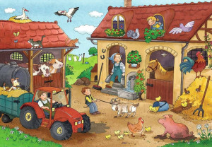 Ravensburger. Puzzle 2x12. Praca na farmie
