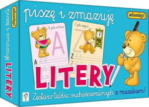 Litery. Piszę i zmazuję. Zestaw tablic suchościeralnych
