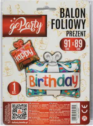 Balon foliowy Prezent 91x89cm