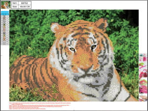 Mozaika diamentowa 5D 30x40cm Tiger 89752