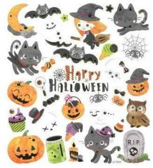 Naklejki papierowe - Halloween 32szt