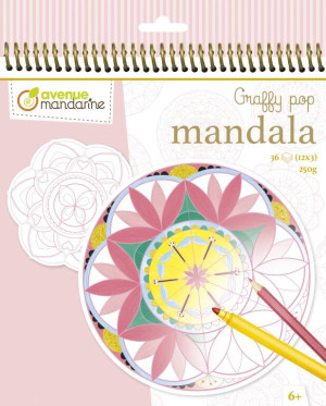 Kolorowanka Graffy Pop Mandala Dziewczynka