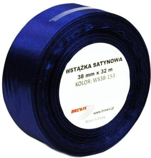 Wstążka satynowa. Granatowa 38mmx32m
