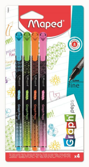 Cienkopis Graph Peps Deco 4 kolory