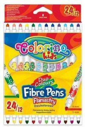 Flamastry Colorino kids dwukolorowe 12 sztuk 24 kolorów