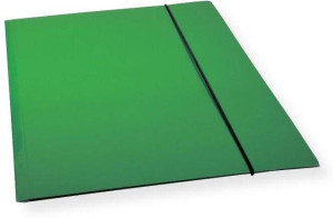 Teczka A4 z gumką lakier zielona 300gsm (10szt)