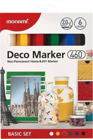 Markery akrylowe Deco Marker 6kol basic MONAMI