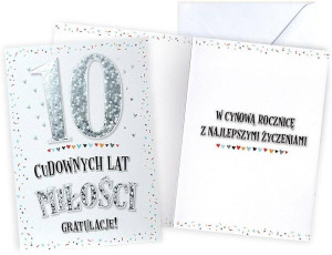 Karnet Rocznica ślubu 10