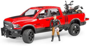 Bruder. Auto Dodge RAM 2500 Power Wagon z motocyklem Ducati, 02502