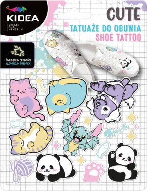 Tatuaże do obuwia świecące w ciemności Cute KIDEA